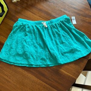 Old Navy Teal Terry Cloth Smiley Face Print Skort NWT Size XXL 18